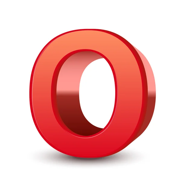 3d letter O — Stock Vector