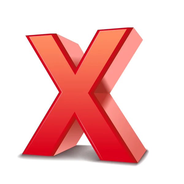 3-я буква X — стоковый вектор