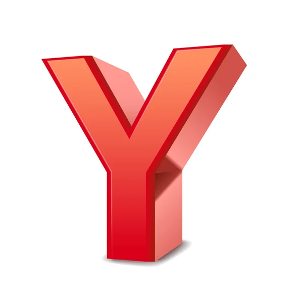 3D букву y — стоковий вектор
