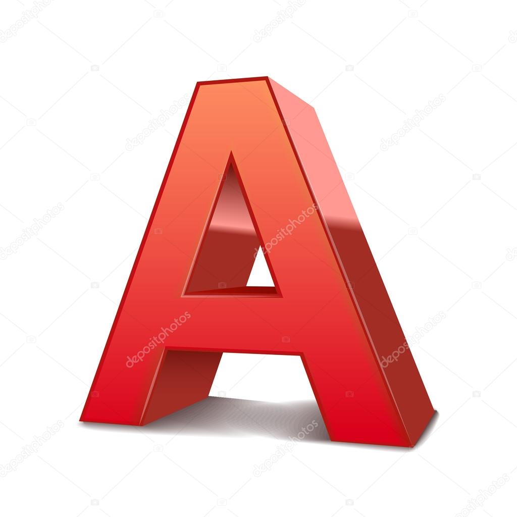 Download Rouge numéro un, rendu 3D de l'alphabet isolé fond blanc — Image vectorielle kchungtw © #37559573