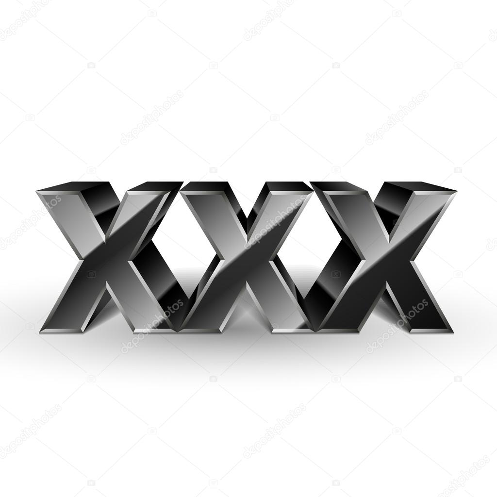 Illustration of 3d word XXX