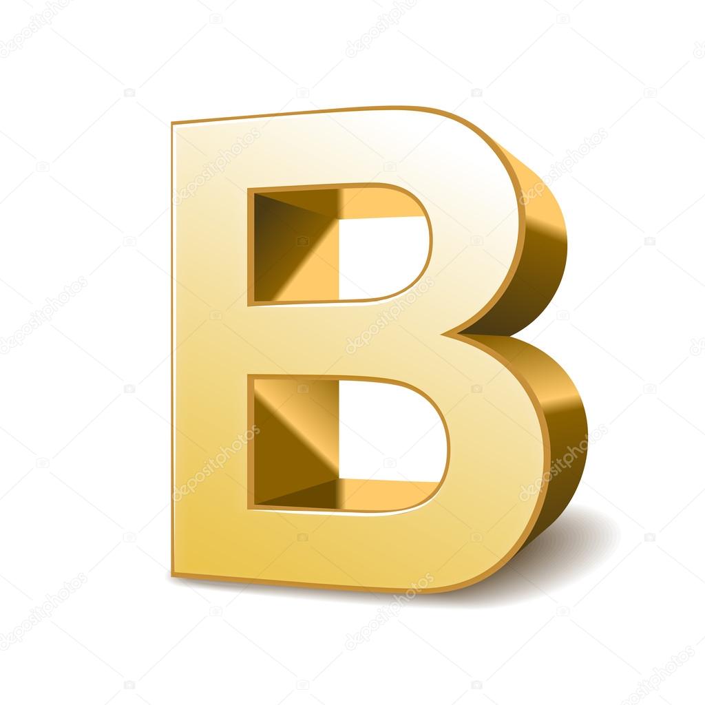 letter b green alphabet sign 3d render Stock Illustration