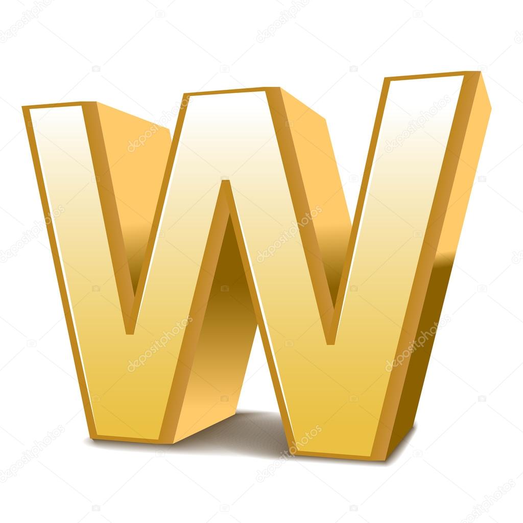 3d Letter W