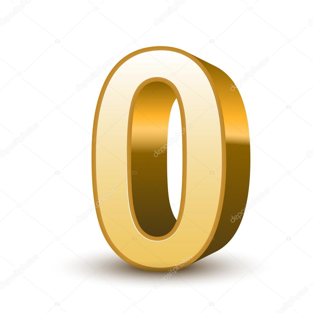 3d shiny golden number 0 — Stock Vector © kchungtw #37734543