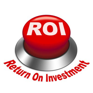 ROI (yatırım dönüş) düğmesi illüstrasyon