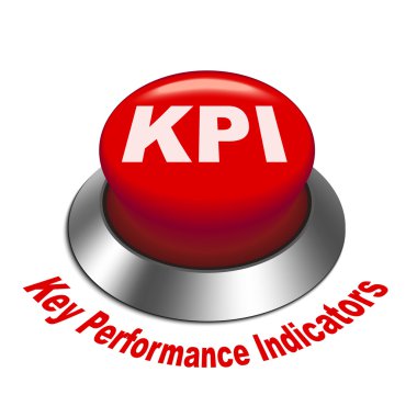 KPI (temel performans göstergesi) düğmesi illüstrasyon
