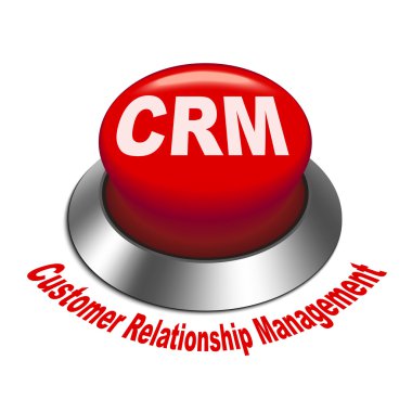 crm (müşteri ilişkileri yönetimi) düğmesi illüstrasyon