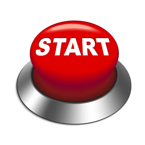 3d illustration of start button — Stock Vector