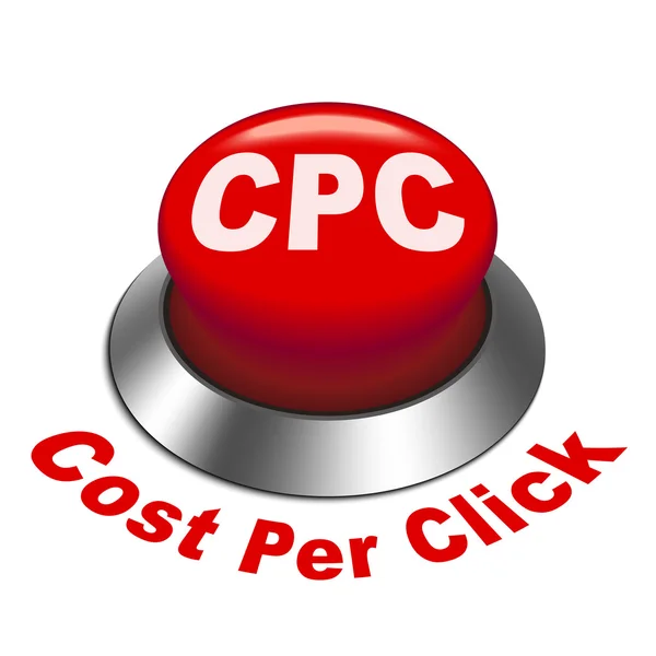 3d esimerkki CPC (Cost Per Click) painikkeesta — vektorikuva