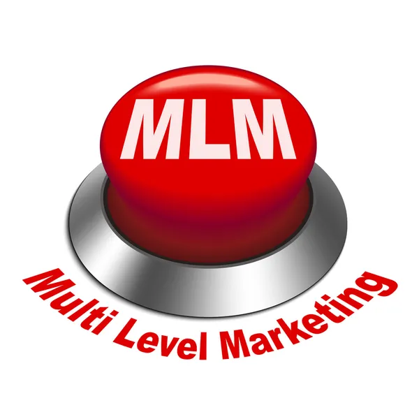 Illustration 3D du bouton MLM (Multi Level Marketing) — Image vectorielle