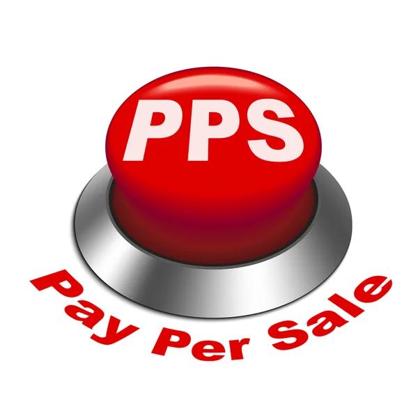 3D Illustration von pps pay per sale button — Stockvektor