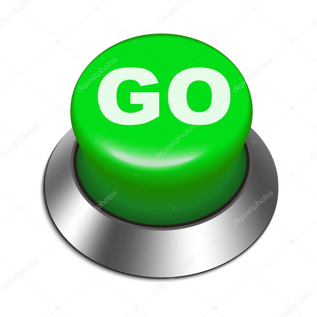 3d illustration of go button