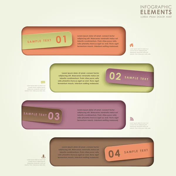 3D abstract origami banner infographics — Stockvector