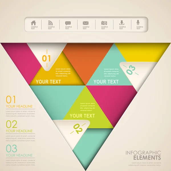 Infografiki streszczenie trójkąt — Wektor stockowy
