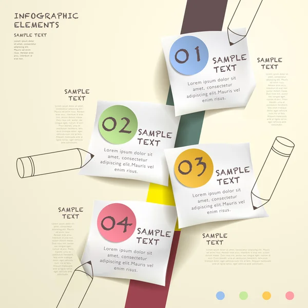 Infografica del diagramma di flusso astratto — Vettoriale Stock