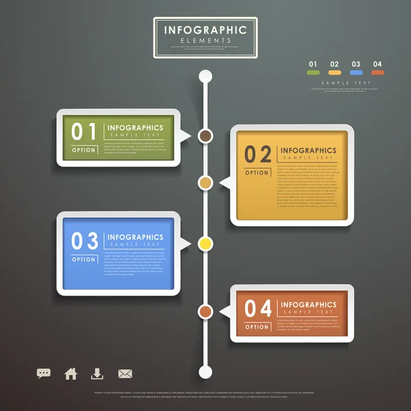 Resumo fluxograma infográficos — Vetor de Stock