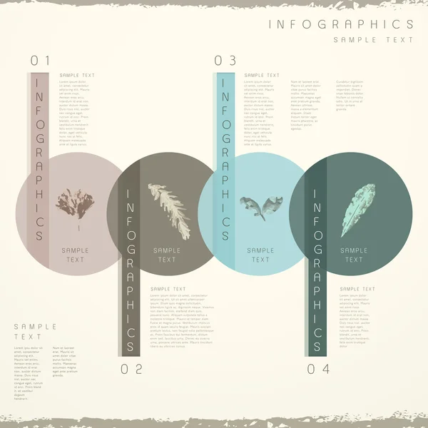 Klassieke stijl abstracte label infographics — Stockvector