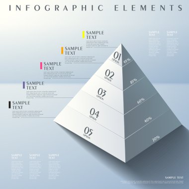 3d abstract pyramid infographics
