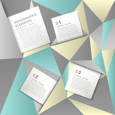 düşük Poli stil tasarlamak etiketi infographics
