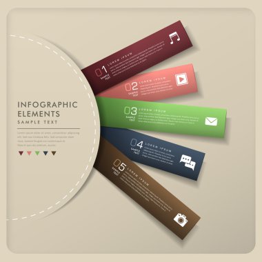 3D soyut afiş infographics