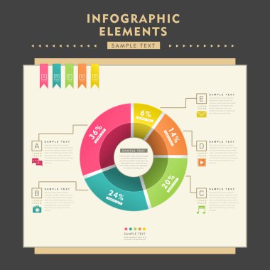 soyut pasta grafiği infographics
