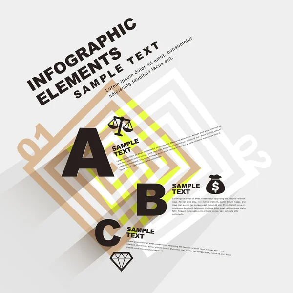 Infografías abstractas de estilo plano — Archivo Imágenes Vectoriales