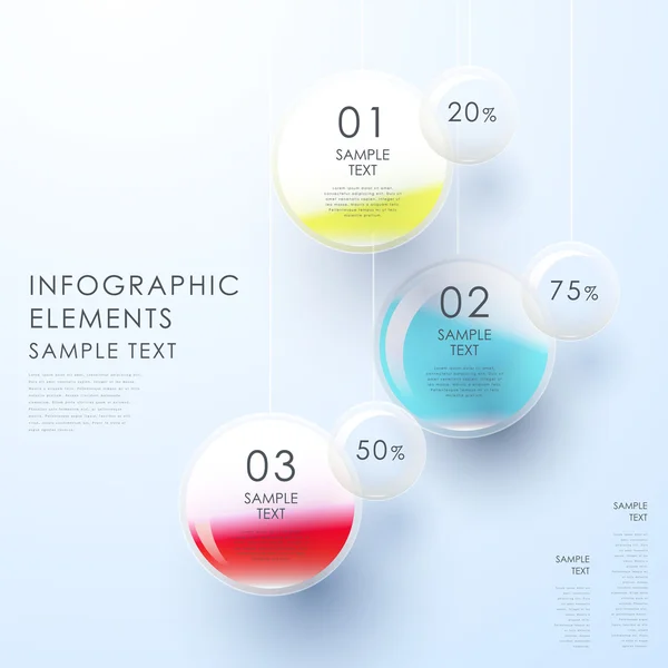 Infographie abstraite à bulles — Image vectorielle