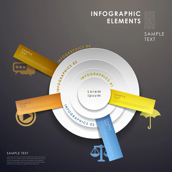 3d gráfico de pizza abstrato infográficos —  Vetores de Stock