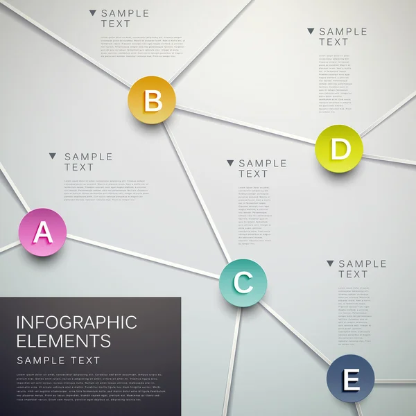 Abstraktní OK infografika — Stockový vektor