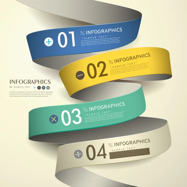 3D papieru streszczenie wykres przepływu Infografika — Wektor stockowy