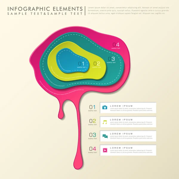 Infografica astratta del pigmento 3d — Vettoriale Stock