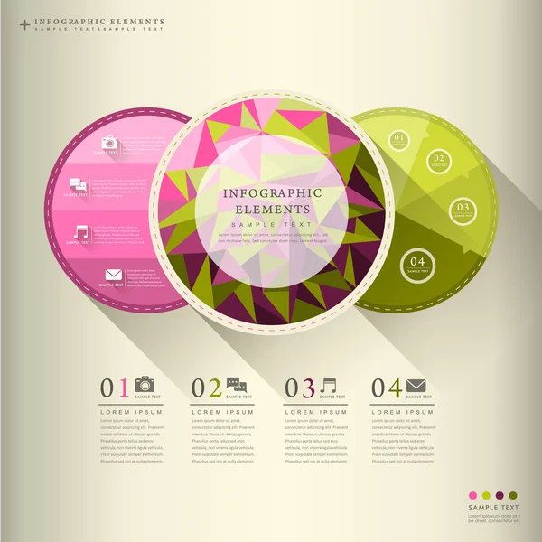 Stile piatto grafico a torta astratto infografica — Vettoriale Stock