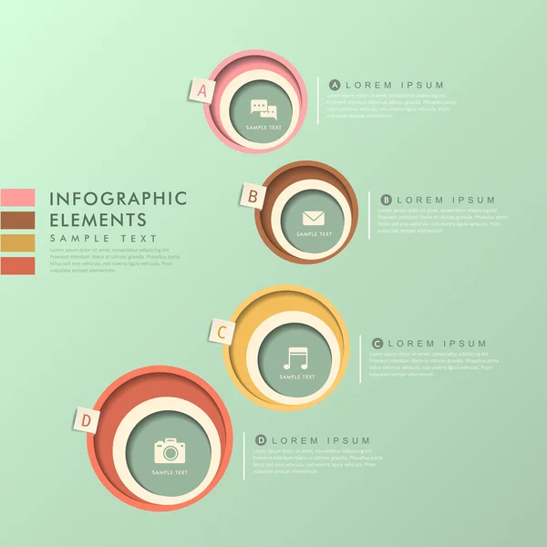 Abstracte cirkel label infographics — Stockvector