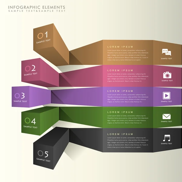 Infográficos de banner abstrato — Vetor de Stock