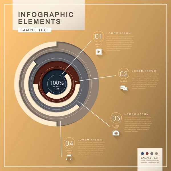 Abstracte cirkeldiagram infographics — Stockvector
