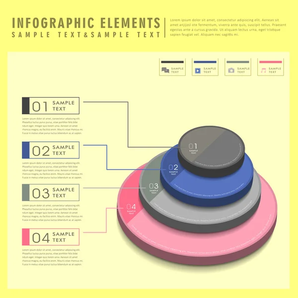 3D abstraktní schodiště infografika — Stockový vektor