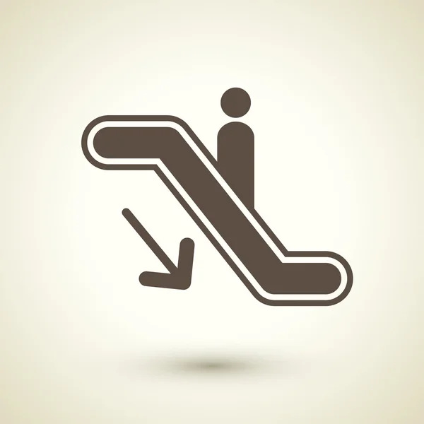 Escalator down icon — Stock Vector