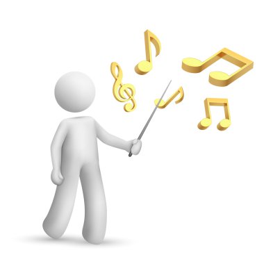 Not sembol işaret 3d kişi