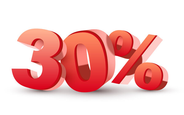 3d блестящие красные скидки коллекция - 30 процентов
