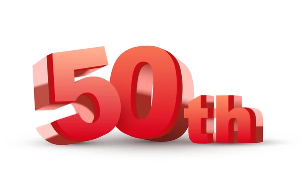 Aniversário 3d, 50th —  Vetores de Stock
