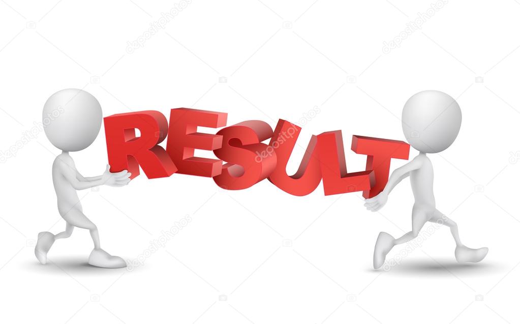Download Two people carried a word "result" — Stock Vector © kchungtw #38686783