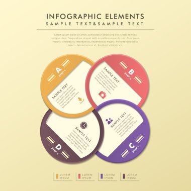 soyut circle label infographics