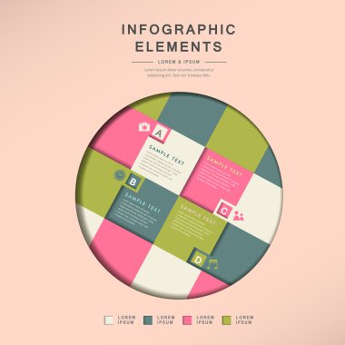 soyut daire ızgara infographics