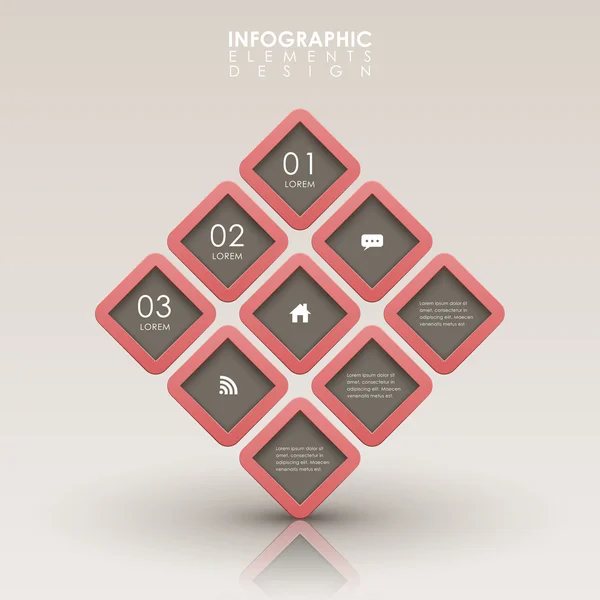 Infografías abstractas de interfaz 3d — Archivo Imágenes Vectoriales