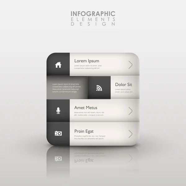 Infografías abstractas de interfaz 3d — Archivo Imágenes Vectoriales