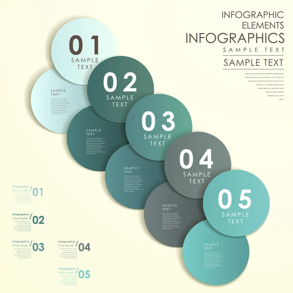 Abstrakte Kreis-Etikett-Infografiken — Stockvektor
