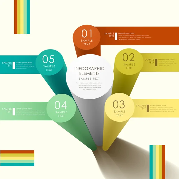 Streszczenie 3d infografiki cylindra — Wektor stockowy