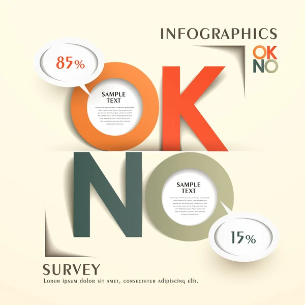 Origami yanıt yorum grafik infographics soyut — Stok Vektör