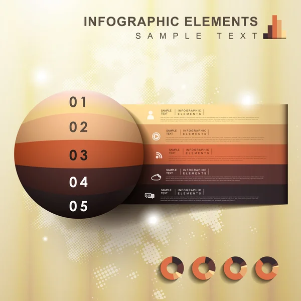 Infographie abstraite de bannière origami — Image vectorielle