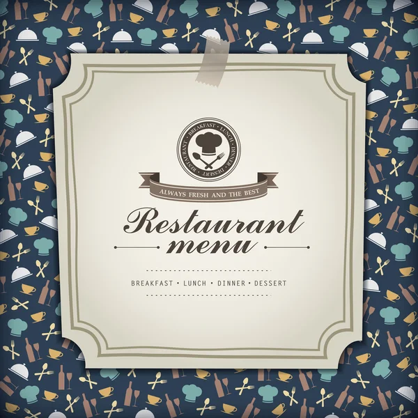 Menú restaurante — Vector de stock